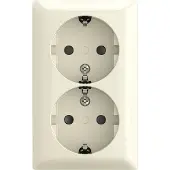 Busch Jaeger Abb Busch-Jaeger Wcd Ra 2-Voudig Opbouw Creme