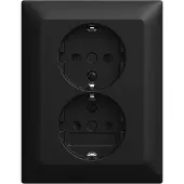 Technim Abb Busch-Jaeger Wcd Ra 2-Voudig Inbouw Mat Zwart Balance