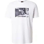 BOSS Shirt 'Te_Motors' pasteelgeel / antraciet / zwart / wit