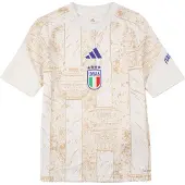 Adidas Functioneel shirt 'Figc' camel / navy / knalrood / wolwit