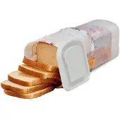 Exogio Transparante Brooddoos Plastic Vershoudbare Toasthouder met Deksel Brood Scherper Broodopslagcontainer, A