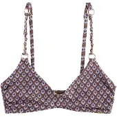 Next Bikinitop blauw / donkerbruin / wit