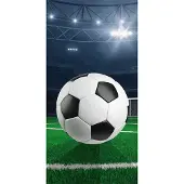 BrandMac Voetbal handdoek - 140 x 70 cm. - Voetbalstadion strandlaken - 100% katoen