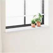vidaXL Raamdorpel Wit 120 x 30 x 4,5 cm PVC