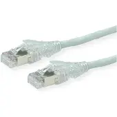 Secomp 21.05.0550 RJ45 Netwerkkabel, patchkabel CAT 6A S/FTP 5.00 m Grijs Afgeschermd (dubbel), Halogeenvrij, Vlambestendig 1 stuk(s)