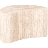 Beliani BILPA - Bijzettafel - Travertijneffect - MDF