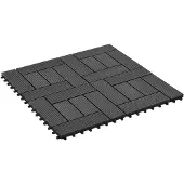 vidaXL Terras Tegel 22 st Zwart 30 x 30 cm WPC