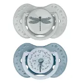 Difrax Fopspeen Dynamic Botanic Blue - Green 6-18m 2 St Speen