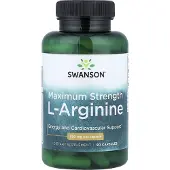 Swanson Health , L-Arginine, Maximum Sterkte, 850 mg, 90 Capsules