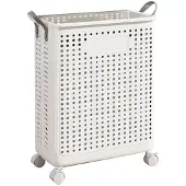 Melitt Huishoudelijke Opvouwbare Wasmand voor de Badkamer met Katrolmand 37,7x22x50cm