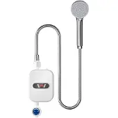 Melitt Elektrische Douchekoppen Thermostatische Douchekoppen Instelbare Temperatuur Waterdicht Direct Waterverwarming EU-Stekker