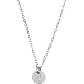 Yehwang Ketting Muntje met Initiaal Zilver