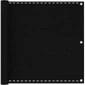 vidaXL Balkonscherm 90x300 cm HDPE zwart