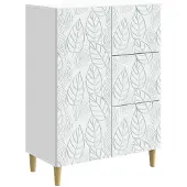 vidaXL Dressoir Wit 66 x 34,5 x 90 cm Bewerkt hout