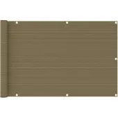vidaXL Balkonscherm 90x500 cm HDPE taupe