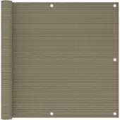 vidaXL Balkonscherm 90x300 cm HDPE taupe
