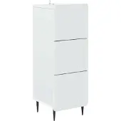 vidaXL Ladekast Wit 33 x 34,5 x 92 cm Bewerkt hout