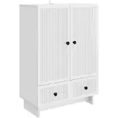 vidaXL Dressoir Wit 66 x 34,5 x 95 cm Geconstrueerd hout