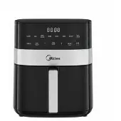 Midea MF-CN65E digitale airfryer, 6,5 L, zwart