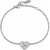 Yehwang Graveerbare Armband Naam Hart Zilver