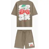 BLACK BANANAS Kinderen Cherry Supply Twin Set, Bruin