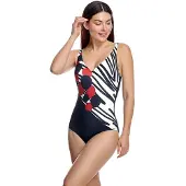 ORY Damesbadpak met V-hals en open rug W260876