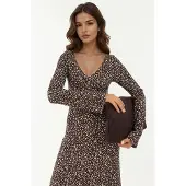 Hiccups for Kids Elegante Bloemenprint V-hals Bodycon Maxidress