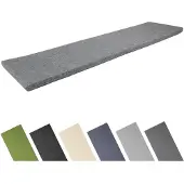 Garronda Bankkussen 160x40 cm – 4 cm dik – Waterafstotend & UV-bestendig – Grijs GD-AM-Dino