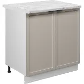 Vicco Fame-Line Wastafelkast – 80 cm met legplank, WB Marmer GrijsBeige