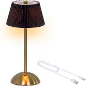 Lumineo LED Tafellamp oplaadbaar zwart H30,5cm zwart Metaal Tafellamp
