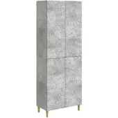 vidaXL Kast Set 2 pcs Betongrijs Bewerkt hout