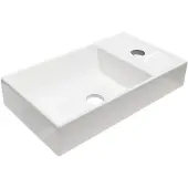 Meublorama Inbouwwastafel CITY 40 cm compact mineraalhars glanzend wit