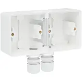 Technim Niko Hydro Opbouwdoos 2V Hori. + 2 M20 Ingangen + Wartel