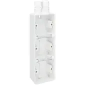 Technim Niko Hydro Opbouwdoos 3V Vert. + 2 M20 Ingangen + Wartel