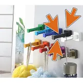 WT&D Set van 10 kledinghaken (zwart, vierkant, aluminium)