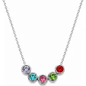 Yehwang Geboortesteen Ketting Zilver