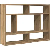 vidaXL Wandschap 75x16x55 cm bewerkt hout artisanaal eikenkleur