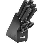 Wüsthof Partner 1091870803 Black, 8-delige messenset inclusief messenblok