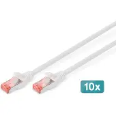 Digitus DK-1644-0025-WH-10 netwerkkabel Wit 0,25 m Cat6 S/FTP (S-STP)