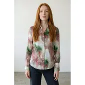 MyFashion Abstracte Print Knopjesblouse met Lange Mouwen