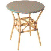 Jline eettafel Geo Rond - riet - oranje/turkoois