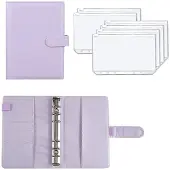 INF Ringband A6 met 12 kunststof vakken Purple