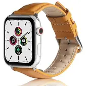 Beline - Horlogeband - Apple Watch - Leren - Lichtbruin