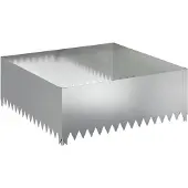 vidaXL Gazonrand 100 x 100 x 35 cm Staal Zilverkleurig
