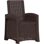 vidaXL Ligstoel Rieten Look Bruin PP