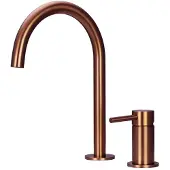Pure.Sink Luxion 2-gats Koperen keukenkraan met ronde uitloop PLX2HR-62