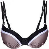 JOOP! Bikinitop ' Eleganz ' taupe / zwart / wit