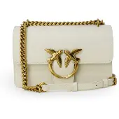 Pinko Schoudertas 'Love One Mini Dc Vitello Seta' wit