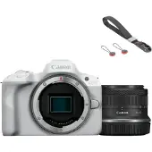 Canon EOS R50 wit + RF-S 18-45mm + Peak Design Cuff