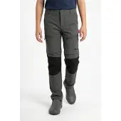 TROLLKIDS - Kid's Nordfjord Zip-Off Pants Slim Fit - Trekkingbroek 146, grijs